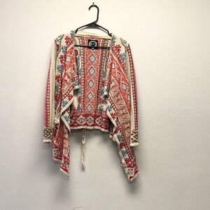 Biya for Johnny Was Aztec Embroidered Cardigan Sweater